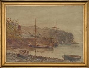 Seller image for Philip Osment (1861-1947) - Early 20th Century Watercolour, Coastal Village for sale by Sulis Fine Art