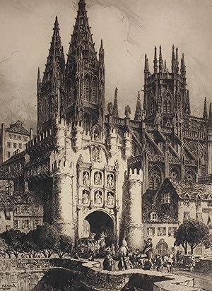 Bild des Verkufers fr Andrew Fairbairn Affleck (1869-1935) - 1916 Etching, Arco de Santa Maria III zum Verkauf von Sulis Fine Art