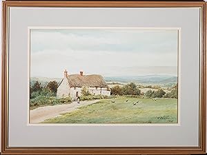 J.W. Jackson - 1928 Watercolour, Ide Hall near Westerham, Kent