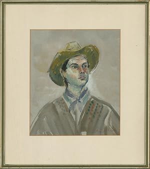 Bild des Verkufers fr Anne M. Powers - 20th Century Watercolour, Young Vaquero zum Verkauf von Sulis Fine Art