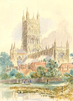 Early 20th Century Watercolour - Gloucester Cathedral