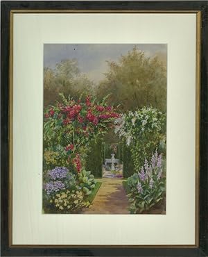 Ellen Warrington - Framed Mid 20th Century Watercolour, Hidcote Gardens