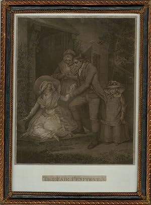 Bild des Verkufers fr John Raphael Smith after Morland - 1789 Stipple Engraving, The Fair Penitent zum Verkauf von Sulis Fine Art