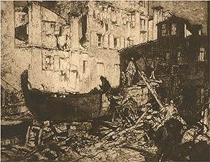 Seller image for After Sir Frank Brangwyn RA (1867-1956) - 1924 Photogravure, Boatbuilder, Venice for sale by Sulis Fine Art