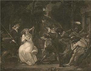 E. Scott after T. Stothard - c.1793 Engraving, Driving off Comus and his Spirits