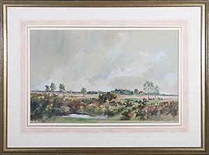 Bild des Verkufers fr Hilary Edwards - Signed and dated 1982 Watercolour, Deadman Hill, New Forest zum Verkauf von Sulis Fine Art