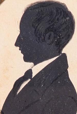 Early 20th Century India Ink - Male Silhouette