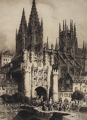 Bild des Verkufers fr Andrew Fairbairn Affleck (1869-1935) - 1916 Etching, Arco de Santa Maria zum Verkauf von Sulis Fine Art