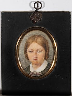 Mrs. Scott - Miniature c.1856 Watercolour, Mary Knottesford Fortescue