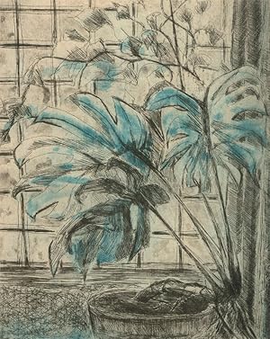 Seller image for Wolff Buchholz (1935-2010) - 1957 Etching, Swiss Cheese Plant for sale by Sulis Fine Art