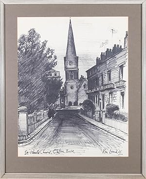 Bild des Verkufers fr Ken Leech - 1965 Pen and Ink Drawing, St Paul's Church, Clifton zum Verkauf von Sulis Fine Art