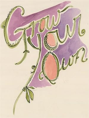 Pair of 20th Century Watercolours - Grow Your Own Lettering