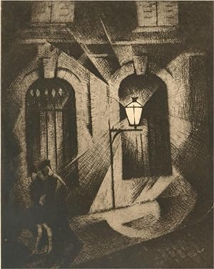 Seller image for After C.R.W. Nevinson ARA (1889-1946) - 1932 Photogravure, Sinister Paris Night for sale by Sulis Fine Art