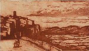 Seller image for Ronald Olley (b.1923) - Mid 20th Century Etching, Orimento, Switzerland III for sale by Sulis Fine Art