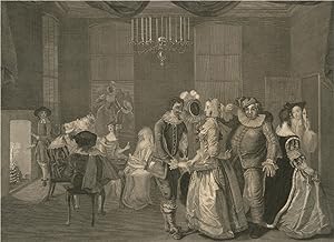 Seller image for Thomas Cook after Hogarth - c.1805 Engraving, Royal Masquerade, Somerset House for sale by Sulis Fine Art
