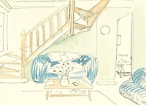 J.S. - Signed Mid 20th Century Watercolour, Interiors