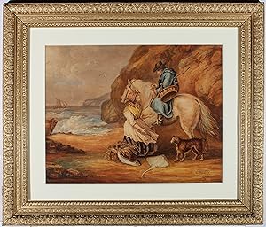 Image du vendeur pour After George Morland - 1847 Watercolour, Selling Fish mis en vente par Sulis Fine Art