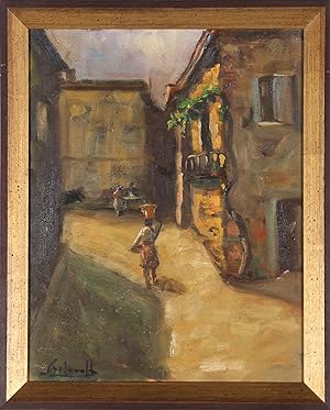 Demetrio Stefanoff - Framed Mid 20th Century Oil, The Water Carrier