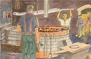 Terry Buchanan (b.1938) - Contemporary Watercolour, Blacksmith Lad