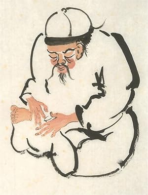 Hu Dongfang - Contemporary Pen and Ink Drawing, Meditating