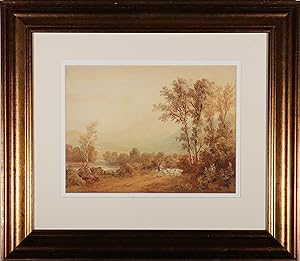 Bild des Verkufers fr Hugh William Williams (1773 "1829) - 1816 Watercolour, Sheep Herding In Scotland zum Verkauf von Sulis Fine Art