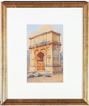 A. Trilli - Late 19th Century Watercolour, The Arch Of Titus