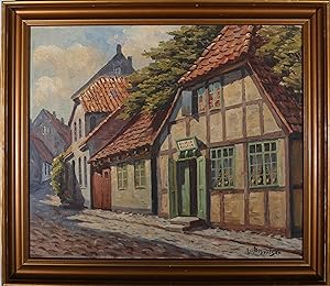 Valdemar Albertsen (1868-1954) - Danish School Early 20th Century Oil, Cottage