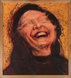 Clifford Hanley (1948-2021) - Framed 1996 Oil, Dead Funny