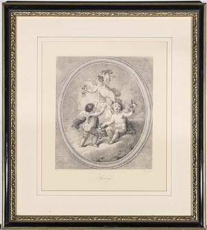 Bartolozzi (1727-1815) - Pair Of Late 19thC Stipple Engraving, Spring And Summer