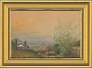 Harold Armstrong Edward Day (1924-2010) -20th Century Oil, Distant View Of Perth