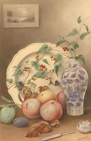 1929 Watercolour - Still Life of Fruit & Berries