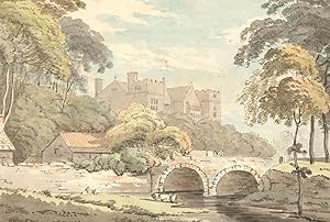John Lester Freeman - 1786 Hand Coloured Etching, View Of Fountains Abbey