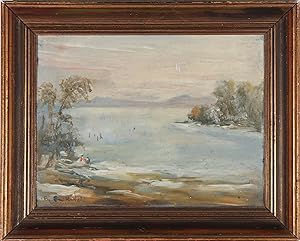 BjÃ rn Smith-Hald (1883-1964) - Mid 19th Century Oil, The Vast Lake