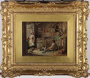 James Hardy Junior (1832â"1889) - 1865 Oil, The Boy's Pet Rabbits