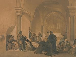 Bild des Verkufers fr Louis Haghe (1806 -1885) - Signed 19th Century Lithograph, Chapel of St Gertrude zum Verkauf von Sulis Fine Art