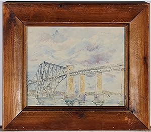 Imagen del vendedor de Mid 20th Century Watercolour - Across the Bridge a la venta por Sulis Fine Art