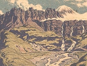 Mid 20th Century Lithograph - Wildhorn Mountain