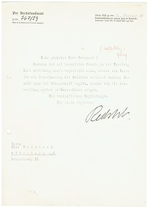 Image du vendeur pour Ms. Brief mit eigenh. Unterschrift. mis en vente par Kotte Autographs GmbH