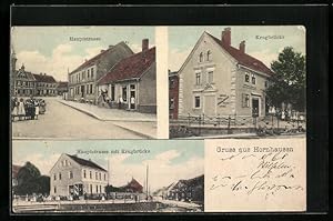 Bild des Verkäufers für Ansichtskarte Hornhausen, Hauptstrasse mit Krugbrücke zum Verkauf von Bartko-Reher