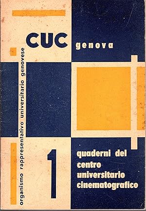 Immagine del venditore per Quaderni del Centro Universitario Cinematografico (CUC) Genova. Quaderno 1, Dicembre 1956 venduto da Gilibert Libreria Antiquaria (ILAB)