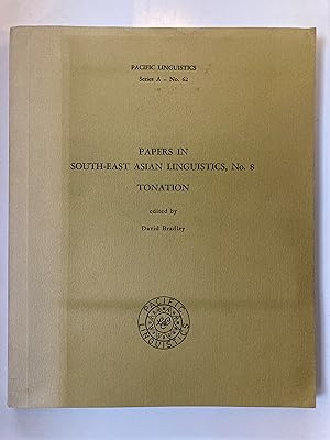 Seller image for Tonation (Papers in South East Asian linguistics. V. 8) for sale by Joseph Burridge Books