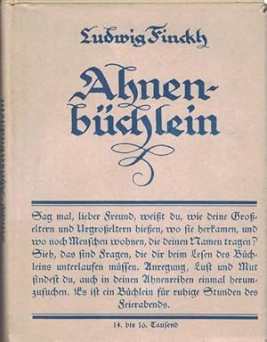 Seller image for Ahnenbchlein. for sale by La Librera, Iberoamerikan. Buchhandlung