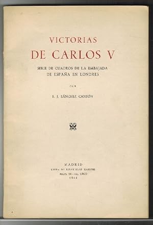 Bild des Verkufers fr Victorias de Carlos V. Serie de cuadros de la embajada de Espaa en Londres. Con 34 fotograbados. zum Verkauf von La Librera, Iberoamerikan. Buchhandlung