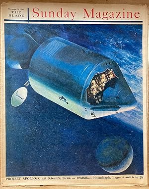 Seller image for The Blade Sunday Magazine November3 1963: Project Apollo: Giant Scientific Stride or $20 Billion Moondoggle for sale by Recycled Books & Music