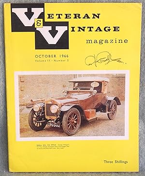 Imagen del vendedor de V & V Veteran & Vintage Magazine October 1966 Volume 11 Number 2 a la venta por Argyl Houser, Bookseller