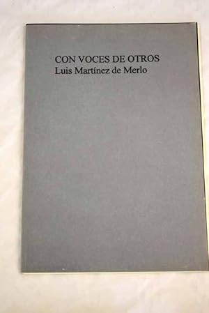 Seller image for Con voces de otros for sale by Alcan Libros