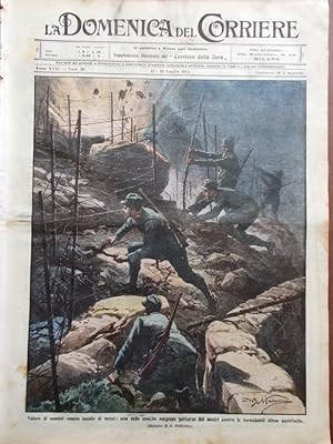 La Domenica del Corriere 18 Luglio 1915 WW1 D'Annunzio Veterani Alpini Principi