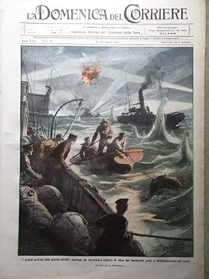 La Domenica del Corriere 4 Aprile 1915 WW1 Dardanelli Vosgi Przemysl Cattorini