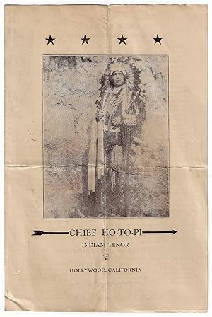 Chief Ho-To-Pi, Indian Tenor, Hollywood, California