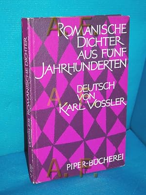 Bild des Verkufers fr Romanische Dichter aus fnf Jahrhunderten (Piper-Bcherei 172) zum Verkauf von Antiquarische Fundgrube e.U.